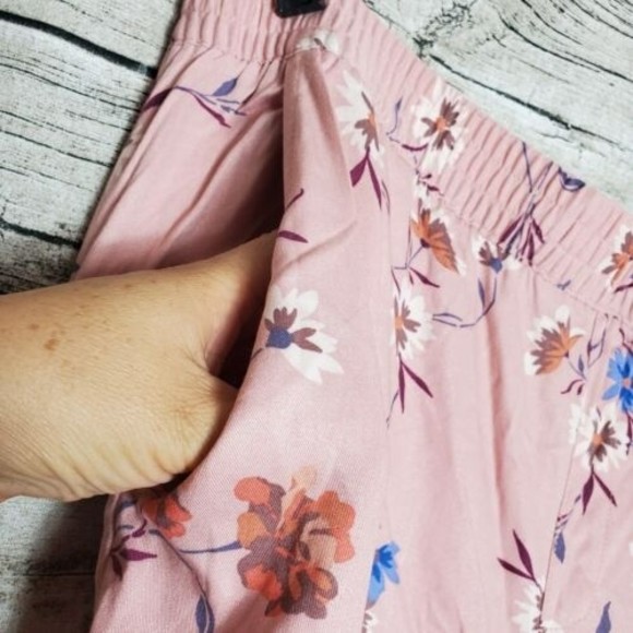 Jessica Simpson Cadie Soft Pants size XL high rise pink floral - Picture 3 of 10
